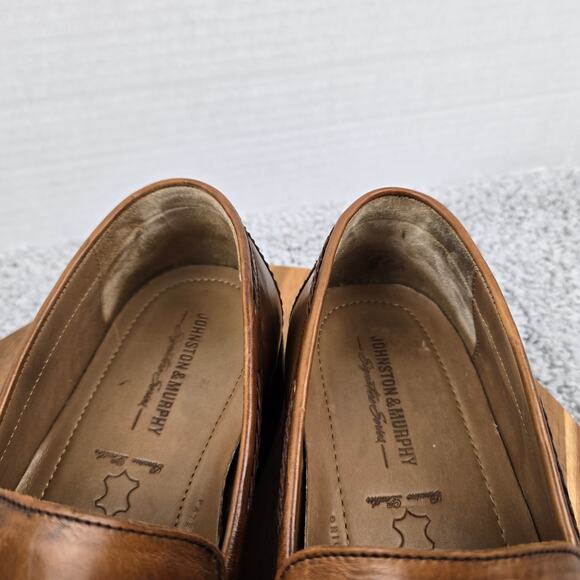 Johnston and Murphy Mens 11W Wide Signature Series Brown Casual Tasseled Loafer main image 8